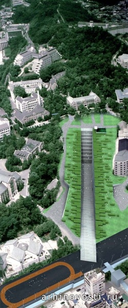 Студенческий городок Ewha Womans от Доминика Перро(Dominique Perrault). Сеул, Корея.