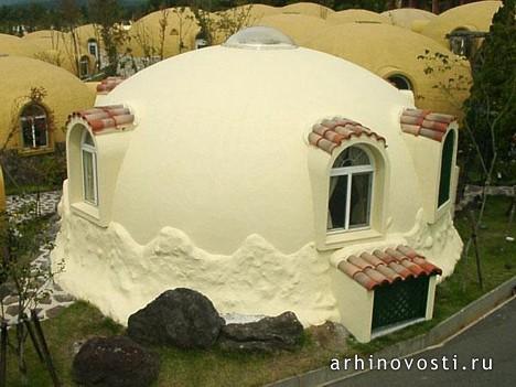 Блочные дома из пенополистирола от компании Японский блочный дом(Japan Dome House Co. Ltd). Кюсю, Япония.