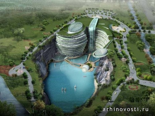 Отель в предместье Шанхая от компании Аткинс(Atkins).