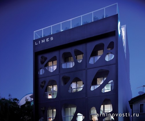 Дизайн отеля Лаймс (Limes Hotel) принес своему создателю награду. Брисбен, Австралия.