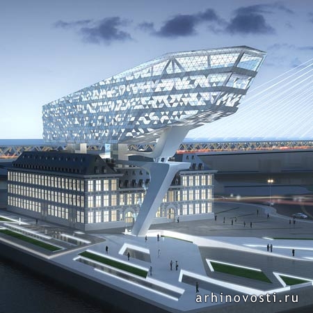 Проект-порт (Port House Antwerp) в исполнении Заха Хадид Аркитектс (Zaha Hadid Architects). Антверпен, Бельгия.
