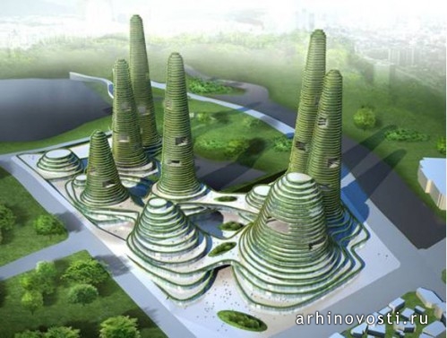 Район Гванггуйо (Gwanggyo), проект ЭмВиАрДиВи (MVRDV).