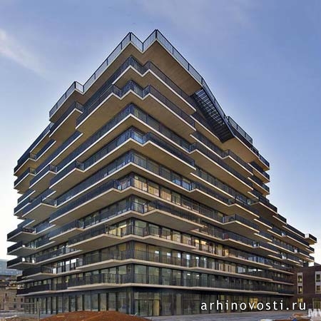 МВРДВ (MVRDV) построили новое жилое здание. Амстердам, Голландия.