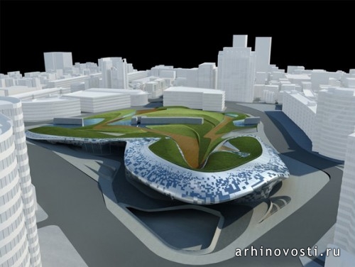 Донгдэмун Парк (Dongdaemun Park) и Дизайн Плаза (Design Plaza), автор проекта Заха Хадид Аркитектс (Zaha Hadid Architects).