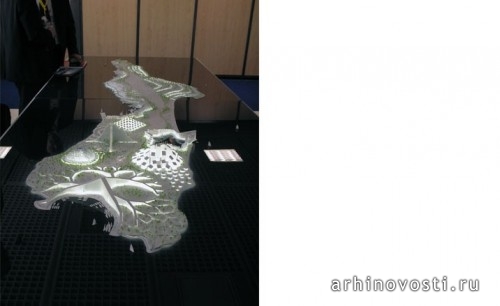 Модель острова Зира (Zira Island), проект БИГ аркитектс (BIG architects).