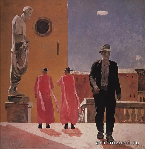 А. Дейнека. Улица в Риме. 1935.