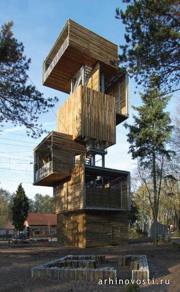 Смотровая башня от Ательерин Архитектен (Ateliereen Architecten). Реусель, Голландия.viewing-tower-by-atelier-een-architecten-02a