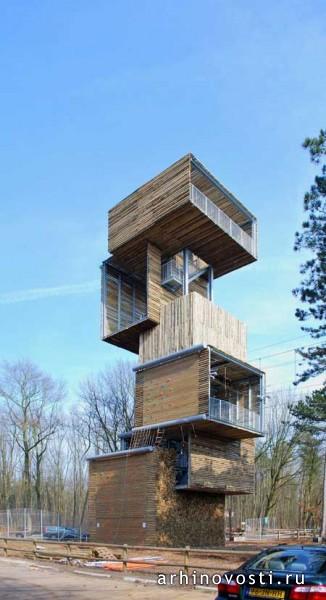 Смотровая башня от Ательерин Архитектен (Ateliereen Architecten). Реусель, Голландия. viewing-tower-by-atelier-een-architecten-04a