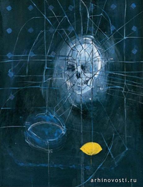 Дэмиен Хёрст (Damien Hirst), Череп, пепельница и лимон. 2006–2007.