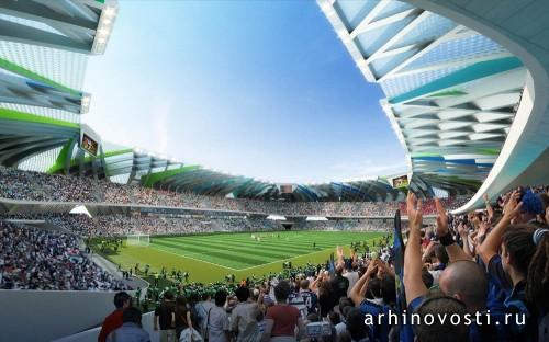Стадион для клуба Dalian Shide FC, проект студии УН (UNStudio).