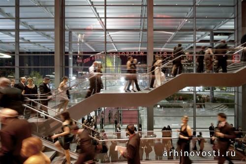 Новое здание оперы (Winspear Opera House) в Далласе, совместный проект Фостер + Партнерс (Foster + Partners) и ОМА (OMA).