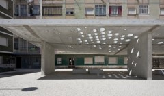 Комплекс кафе + Навес (Shadow Surface), проект бюро Ательемоб (Ateliermob).
