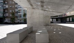 Комплекс кафе + Навес (Shadow Surface), проект бюро Ательемоб (Ateliermob).