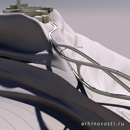 Проект тройного моста для средневековой деревни. Италия.
