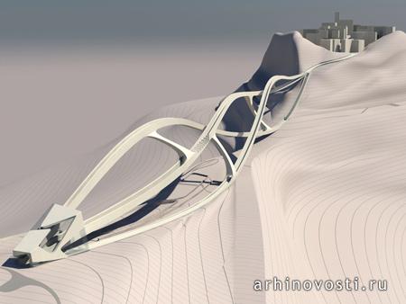 Проект моста для пешеходов и легкого транспорта, Прогеттоспоре (Progettospore), Италия.