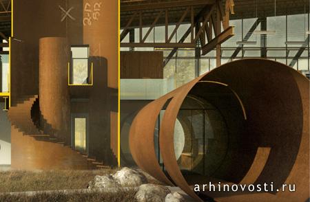 Том Кундиг (Tom Kundig) из студии Ольсон Сандберг Кундиг Аллен Аркитектс (Olson Sundberg Kundig Allen Architects), офис для компании Т Бэйли Инк (T Bailey Inc), Сиэтл, Америка.