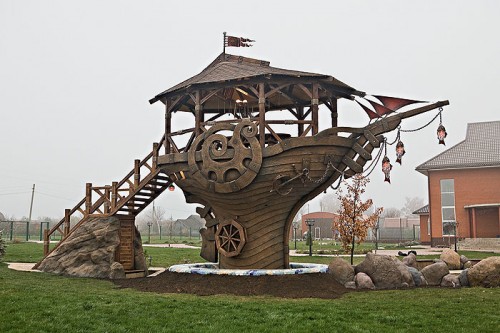Корабль-беседка, творческая группа "Творюки", Рязань, Россия.