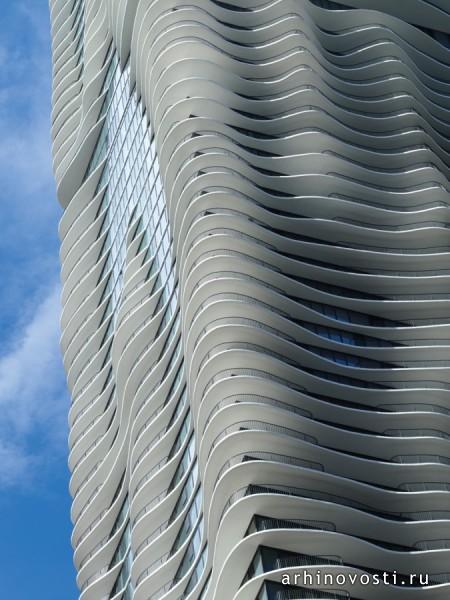Водная Башня (Aqua Tower), студия Гэнг (Studio Gang), Чикаго, Америка.