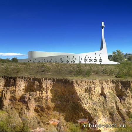 "Голубь мира" (Dove of Peace), церковь для района Ордос (Ordos), проект Санлэй Дизайн (Sunlay Design), Китай.