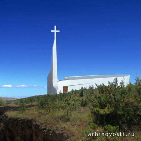 "Голубь мира" (Dove of Peace), церковь для района Ордос (Ordos), проект Санлэй Дизайн (Sunlay Design), Китай.