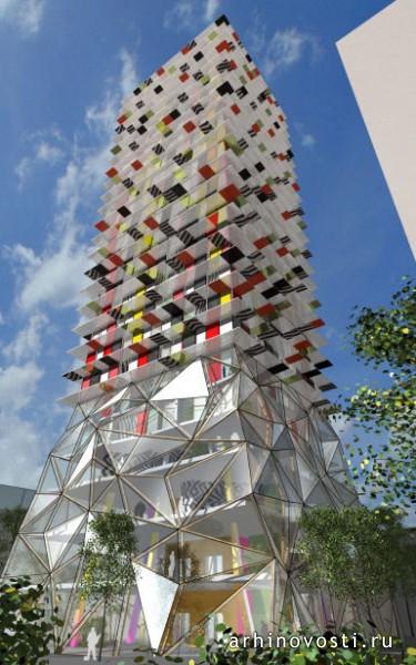 Проект Alsop Architects, башня многофункционального использования, Манчестер, Англия. 