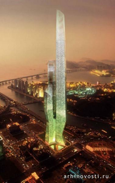 Проект Asymptote architecture, Башня Миллениум (Millennium tower), всемирный бизнес центр, Бузан, Корея.