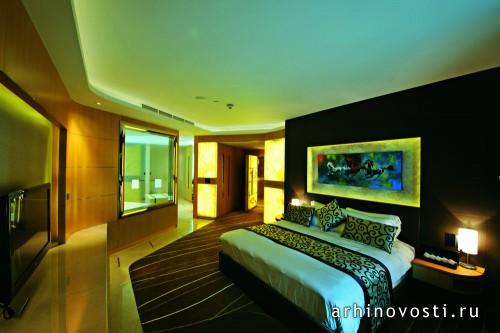 Номер в отеле Мейдан (The Meydan), Тео А. Кинг Дизайн Консалтэнтс (Teo A. King Design Consultants). 