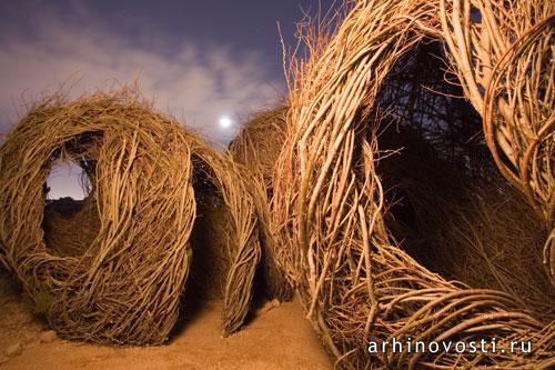 Подвижные инсталляции Патрика Доэрти (Patrick Dougherty). Северная Каролина, Америка.