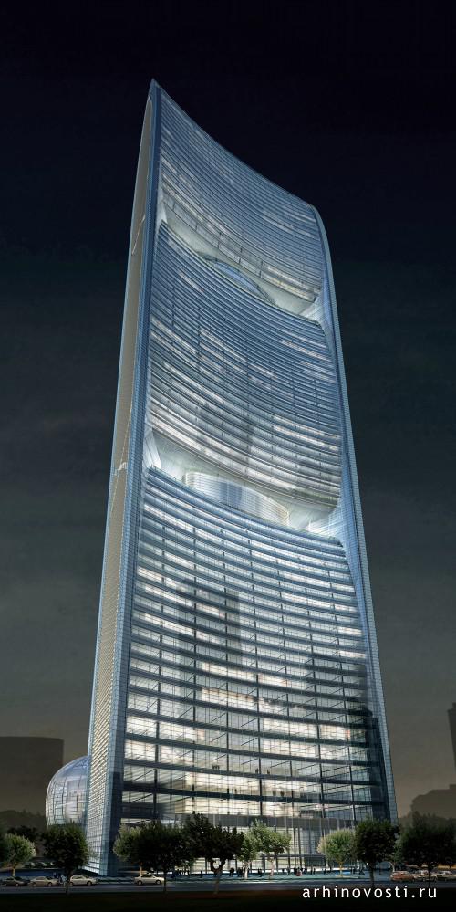 Башня "Жемчужная река" (Pearl River Tower), проект бюро СОМ (SOM), Гуаньчжоу, Китай.