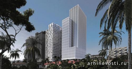 К Скай-центру (Sky Center) добавили два новых здания. Луанда, Ангола.