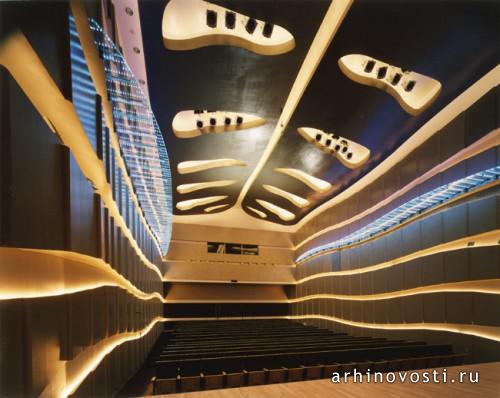 Дизайн концертного зала от Albert Abut Architecture в Шибуе. Токио, Япония.