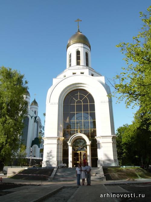 Часовня Петра и Феврония, проект ООО «Студия архитектуры», главный архитектор Копылов Олег Вадимович, заказчик и застройщик проекта ООО "Мегаполис", Калининград, Россия.