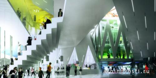 "Дом культуры и движения" (House of Culture and Movement), проект бюро MVRDV и ADEPT, Фридрихсберг, Дания.