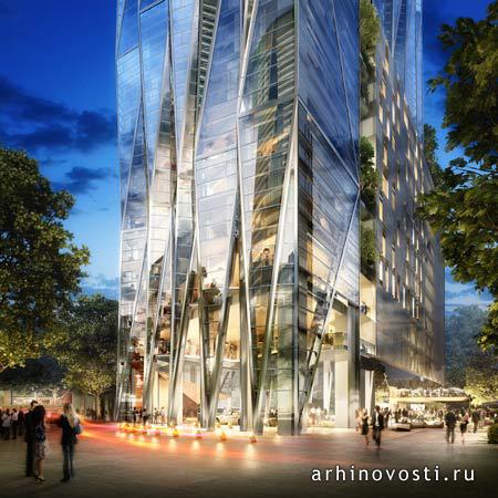 Многофункциональный комплекс, проект студии Ройкайнд Аркитектос (Rojkind Arquitectos), Мехико, Мексика.
