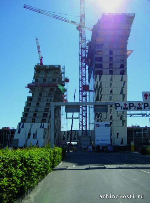 Отель "Белла Скай" (Bella Sky hotel), проект бюро 3XN architects, Копенгаген, Дания.