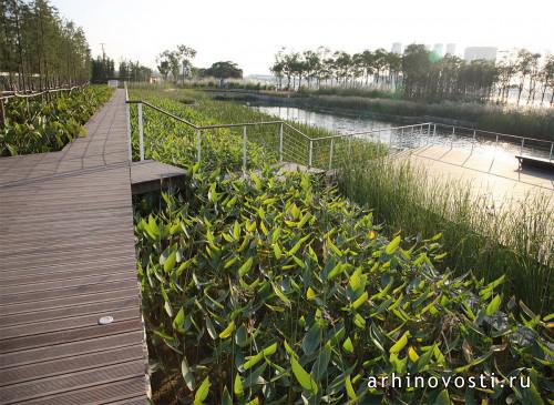 Парк Houtan в Шанхае Парк Houtan в Шанхае