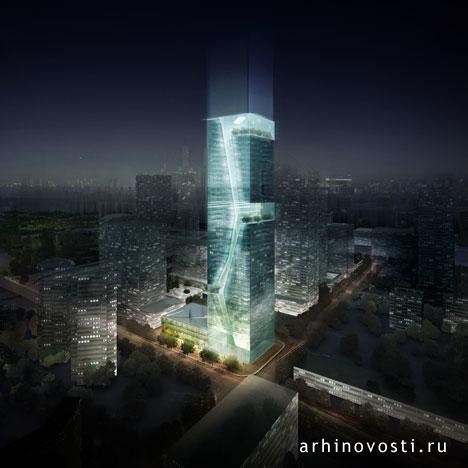 Офисная башня Shenzhen Guosen Securities Tower, проект бюро Массимилиано и Дориана Фуксас (Massimiliano and Doriana Fuksas), Шэньчжэнь, Китай.