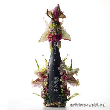 Дизайнерская бутылка шампанского, из коллекции "Эксцентрика" (Zarb), "Жизнь", дизайн Cedric Laquieze