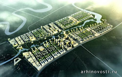 Новый Район Циндао от KSP Jürgen Engel Architekten. Циндао, Китай.