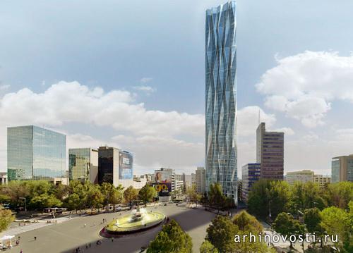 Башня R432 от Rojkind Arquitectos. Мехико, Мексика.