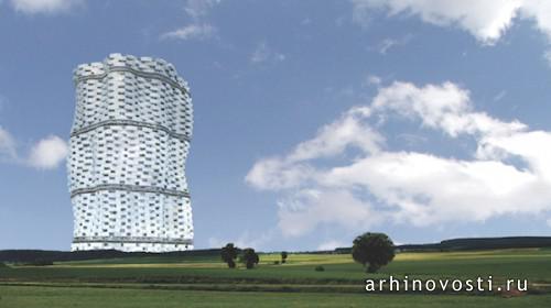 Строительство с воздуха от Gramazio & Kohler и Рафаэля ДеАндреа (Raffaello D’Andrea). Орлеан, Франция.