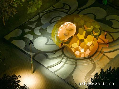 Павильон от ICD и ITKE. Штутгарт, Германия.