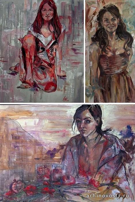 Картины вином