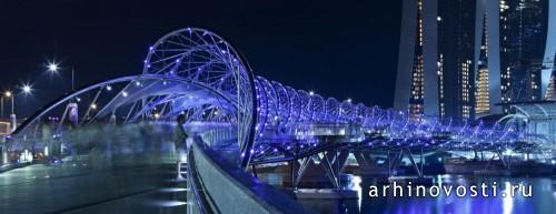 Пешеходный мост Helix Bridge от Cox Architecture и Architects 61. Сингапур.