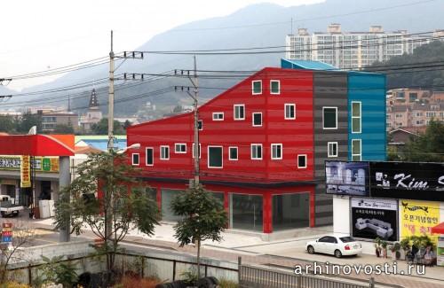 Офисное здание The 243 building от Hyun and Jeon Architectural Office. Кванджу, Южная Корея.