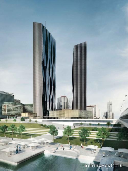 Небоскрёбы DC Tower I-II от Dominique Perrault Architecture. Вена, Австрия.