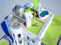 Проект коттеджа с эксплуатируемой кровлей
