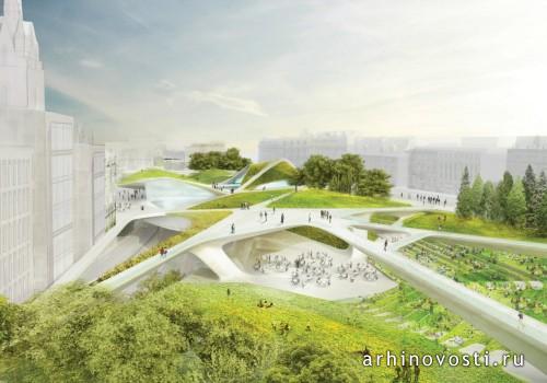 Обновление городского сада от Diller Scofidio + Renfro (DS+R). Абердин, Великобритания.