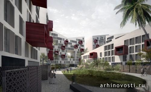 Жилой комплекс Connecting Riads от AQSO Arquitectos. Касабланка, Марокко.