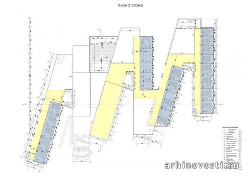 Школа на 22 класса. План 3 этажа
